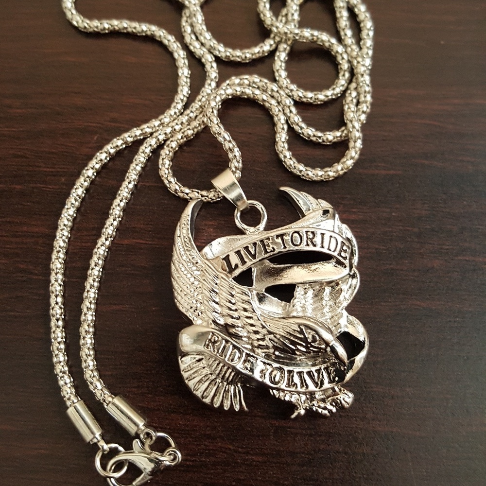 HARLEY DAVIDSON EAGLE NECKLACE (UNISEX) - Picture 2 of 4